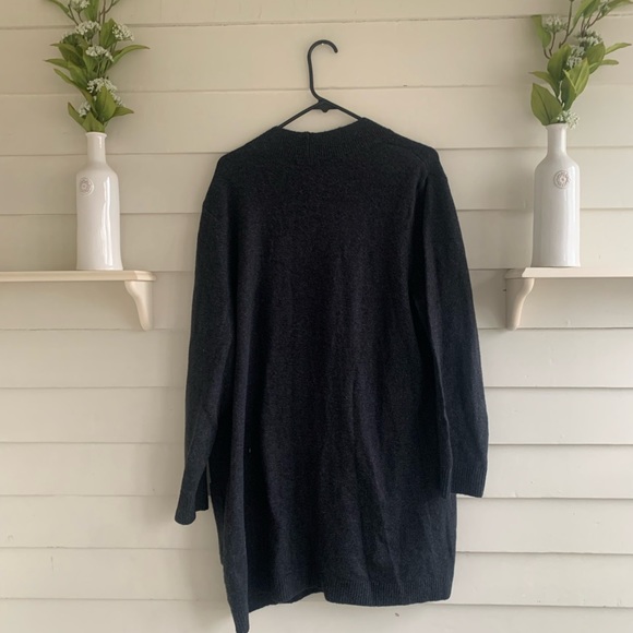 cj banks gray open long cardigan sweater NWT  with flaw Size 2X - Picture 6 of 9